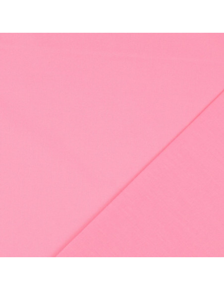 Tejido de algodón cretona liso - Rosa