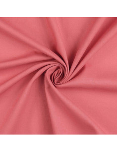 Tejido de algodón cretona liso - Coral