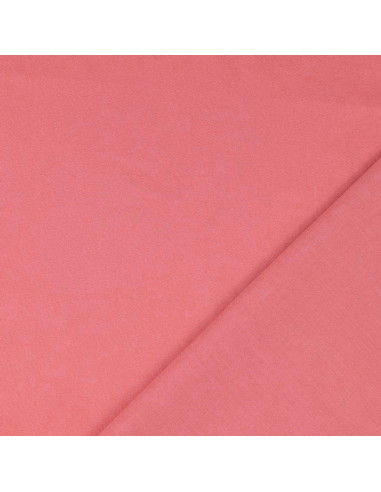Tejido de algodón cretona liso - Coral