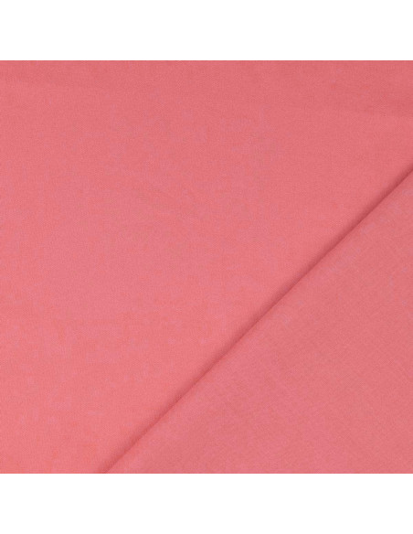 Tejido de algodón cretona liso - Coral