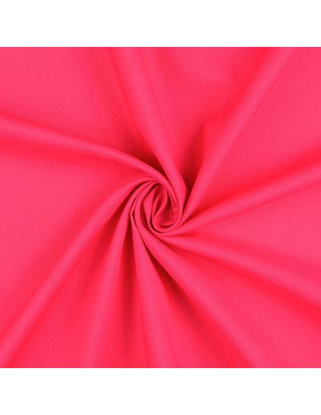 Tejido de algodón cretona liso - Fucsia