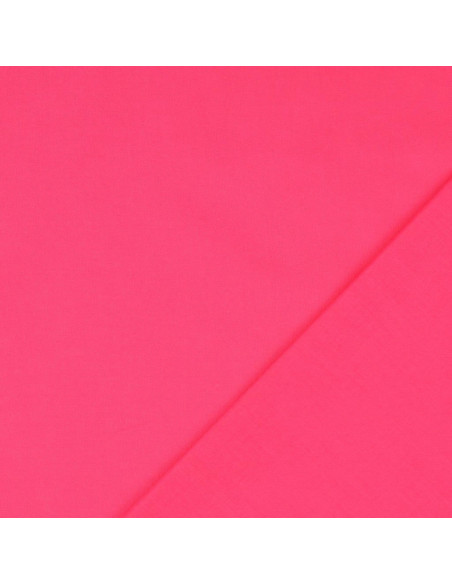 Tejido de algodón cretona liso - Fucsia