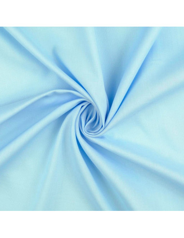 Tejido de algodón cretona liso - Azul bebé