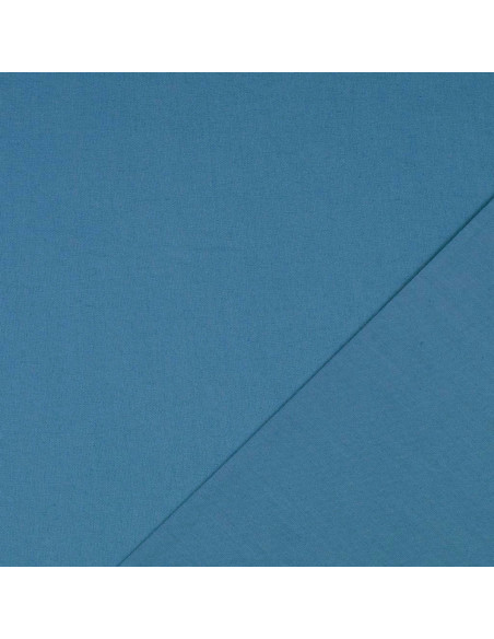 Tejido de algodón cretona liso - Azul grisáceo
