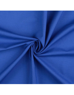 Tejido de algodón cretona liso - Azul real