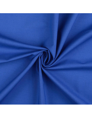 Tejido de algodón cretona liso - Azul real