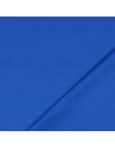 Tejido de algodón cretona liso - Azul real