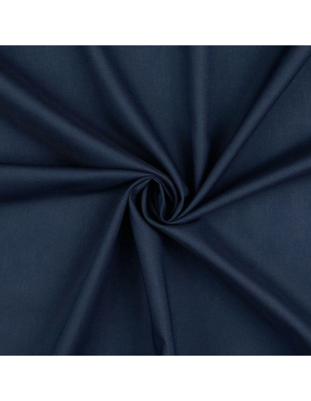 Tejido de algodón cretona liso - Azul marino