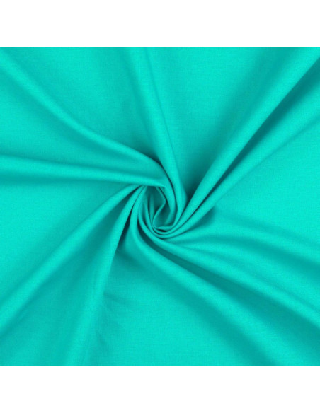 Tejido de algodón cretona liso - Azul pacífico
