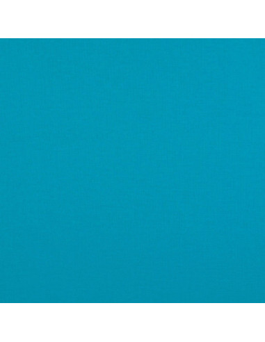 Tejido de algodón cretona liso - Azul turquesa
