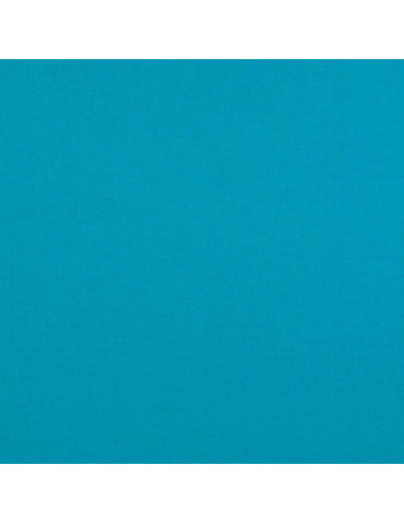 Tejido de algodón cretona liso - Azul turquesa