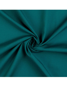 Tejido de algodón cretona liso - Azul petróleo