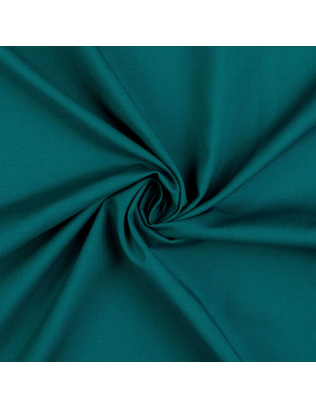 Tejido de algodón cretona liso - Azul petróleo