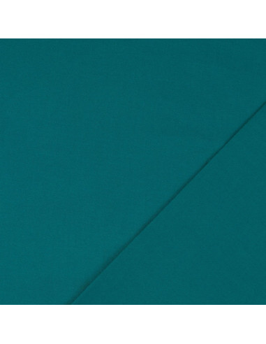 Tejido de algodón cretona liso - Azul petróleo