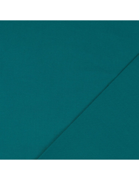 Tejido de algodón cretona liso - Azul petróleo