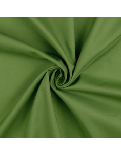 Tejido de algodón cretona liso - Verde oliva
