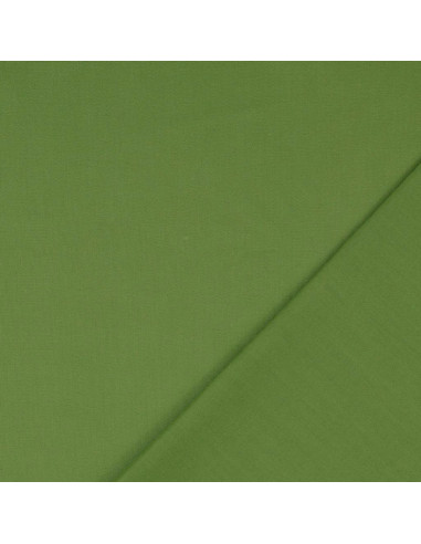 Tejido de algodón cretona liso - Verde oliva