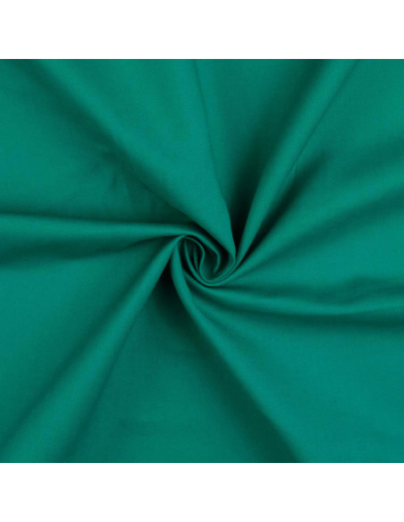 Tejido de algodón cretona liso - Verde jade