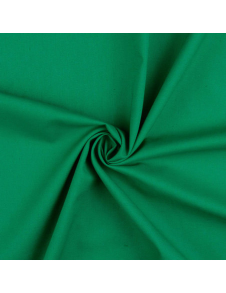 Tejido de algodón cretona liso - Verde