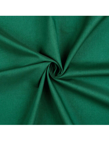 Tejido de algodón cretona liso - Verde oscuro