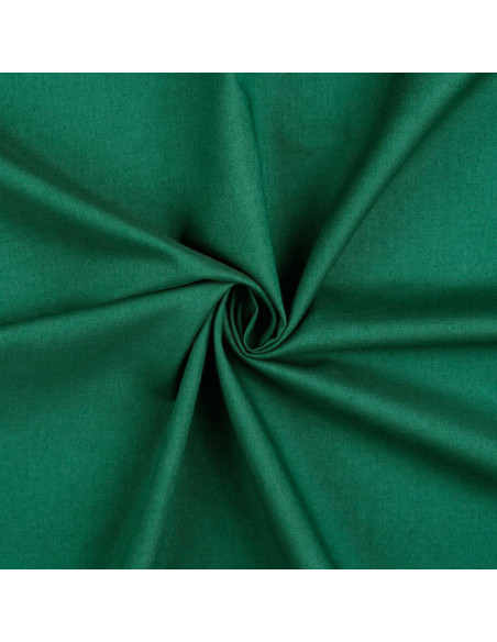 Tejido de algodón cretona liso - Verde oscuro