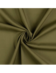 Tejido de algodón cretona liso - Verde militar