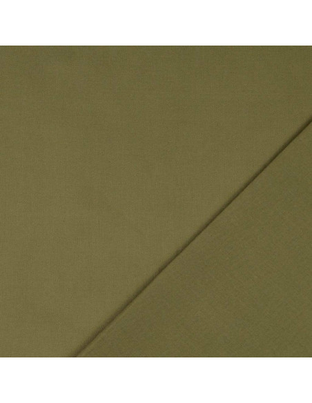 Tejido de algodón cretona liso - Verde militar