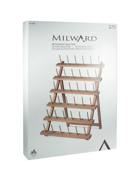 Expositor de madera para 36 conos de hilos
