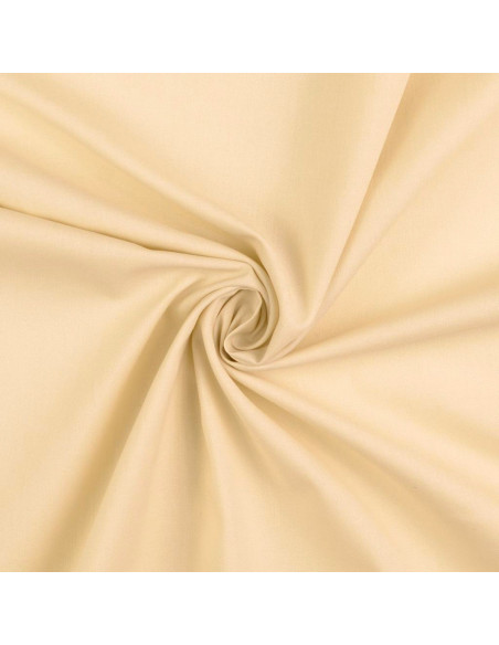 Tejido de algodón cretona liso - Beige claro