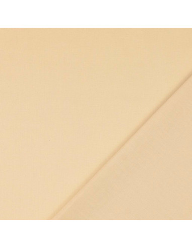Tejido de algodón cretona liso - Beige claro