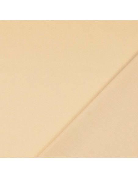 Tejido de algodón cretona liso - Beige claro