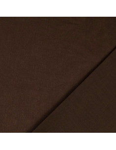 Tejido de algodón cretona liso - Marrón oscuro 2