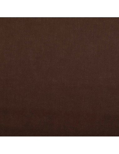 Tejido de algodón cretona liso - Marrón oscuro