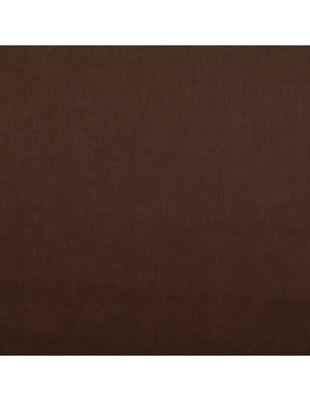 Tejido de algodón cretona liso - Marrón oscuro