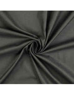 Tejido de algodón cretona liso - Gris antracita