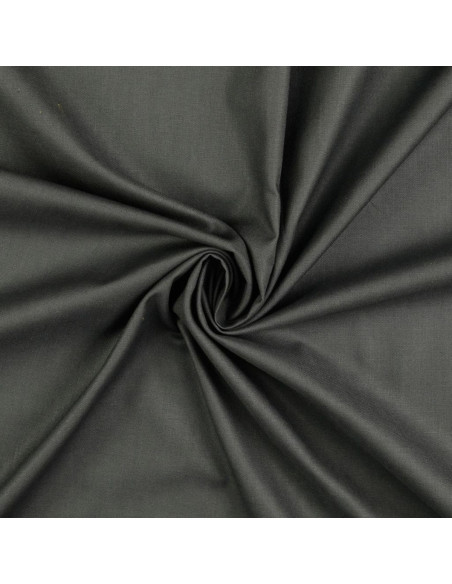 Tejido de algodón cretona liso - Gris antracita