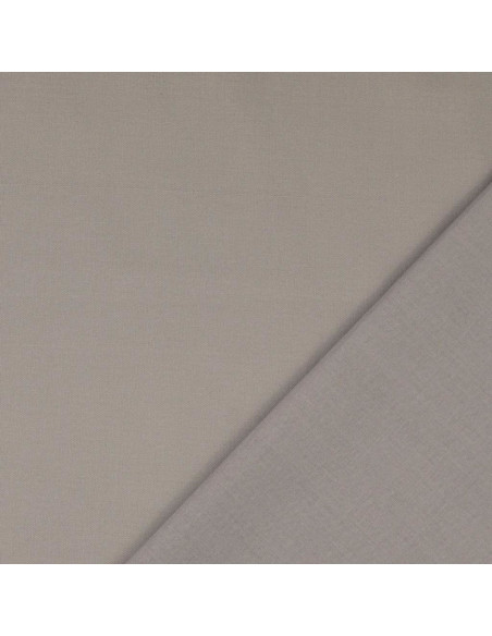 Tejido de algodón cretona liso - Gris claro