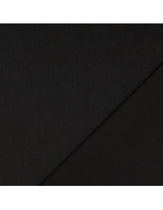 Tejido de algodón cretona liso - Negro 2