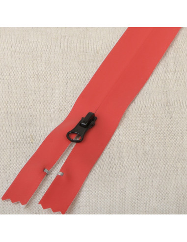 Cierre invisible impermeable de 20 cm - Rojo