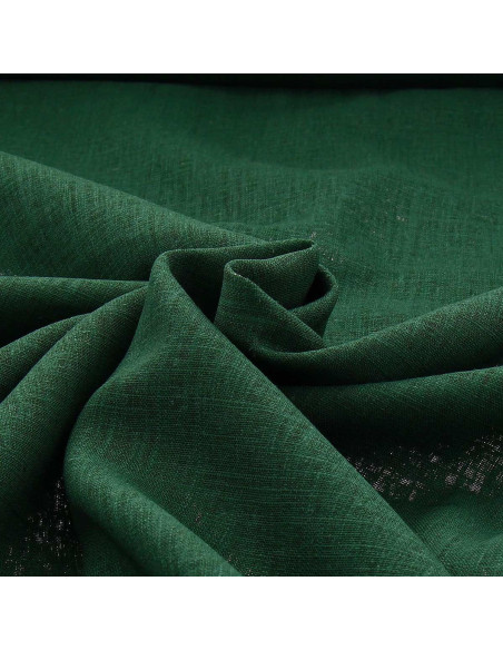 Tejido de lino y viscosa - Verde abeto