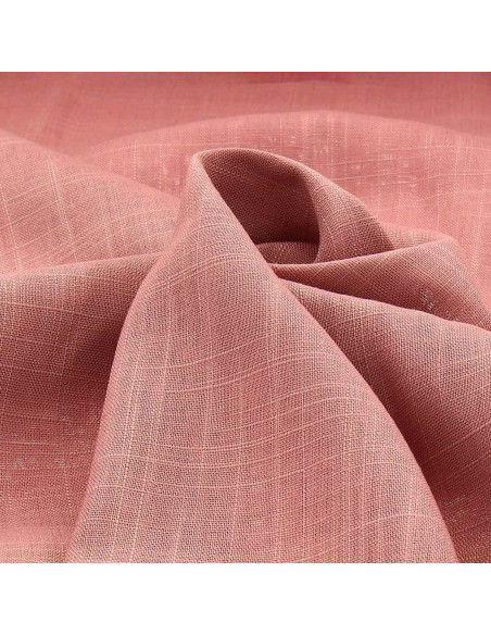 Tejido lino viscosa - Rosa antiguo