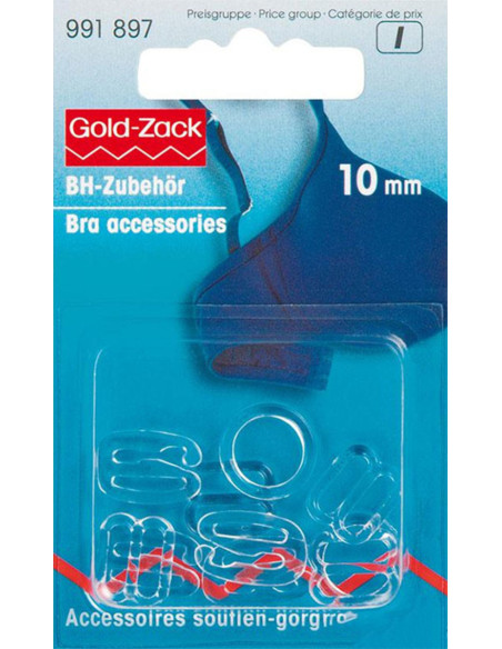 Accesorios de sujetador 10 mm transparente