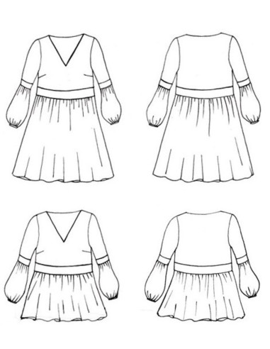 Patrón de vestido Phoebe - Anna Rose patterns