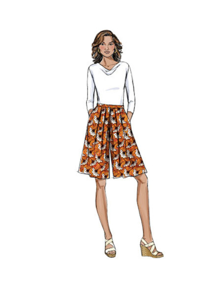 Patrón de falda-pantalón - Butterick 6178