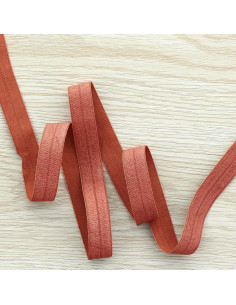 Cinta al bies elástica pre-plegada satinada de 15 mm de ancho - Ardilla