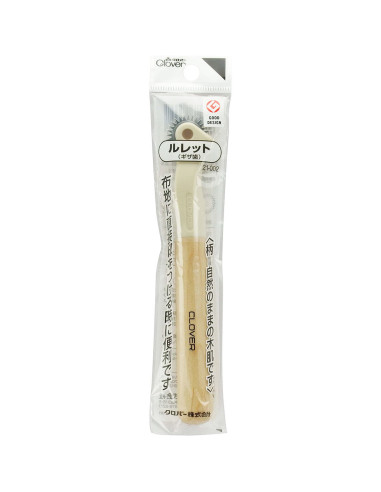 Rueda de trazado dentada con mango de madera Clover