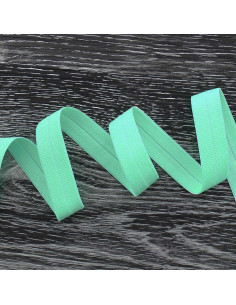 Cinta elástica pre-plegada mate de 20 mm de ancho - Verde menta