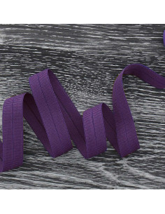 Cinta al bies elástica pre-plegada de 20 mm de ancho - Violeta