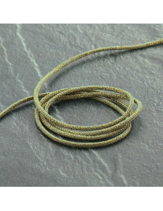 Cordón lurex Saxo 2 mm - Caqui claro y oro