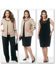 Patrón de chaqueta, vestido, falda, pantalón - Butterick 5719